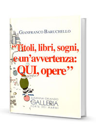 "Titoli, libri, sogni, e un'avvertenza: QUI, opere" 2010
Gianfranco Baruchello