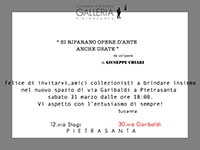 31 marzo 2018 Opening Galleria Susanna Orlando N° 2 Nuovo spazio espositivo in via Garibaldi a Pietrasanta